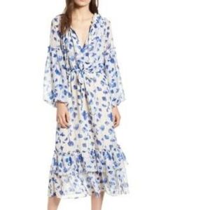 MISA  Floral Midi Dress